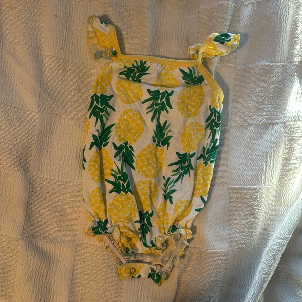 Pineapple girls romper